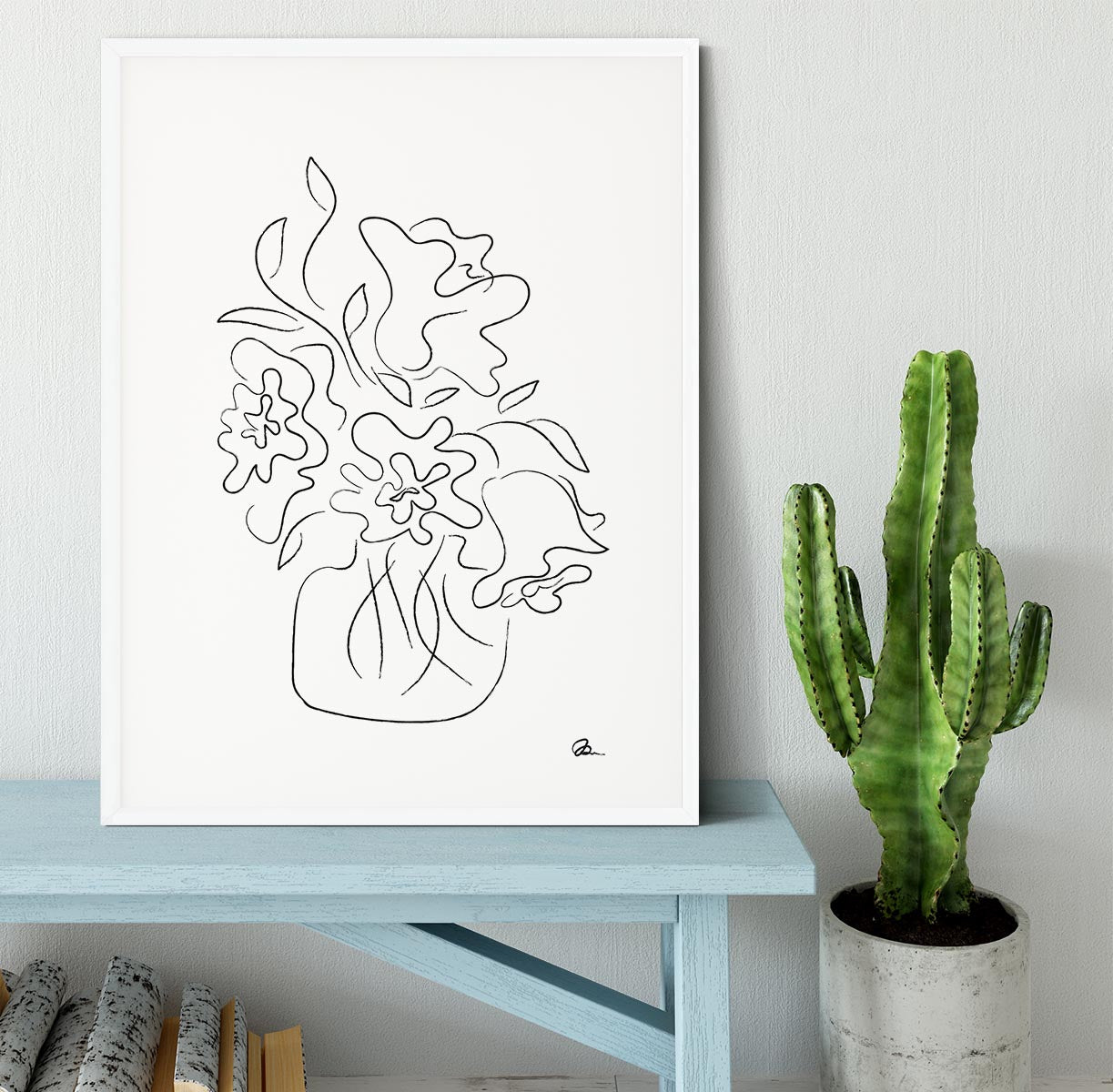 Flower Bouquet White Framed Print - Canvas Art Rocks - 5