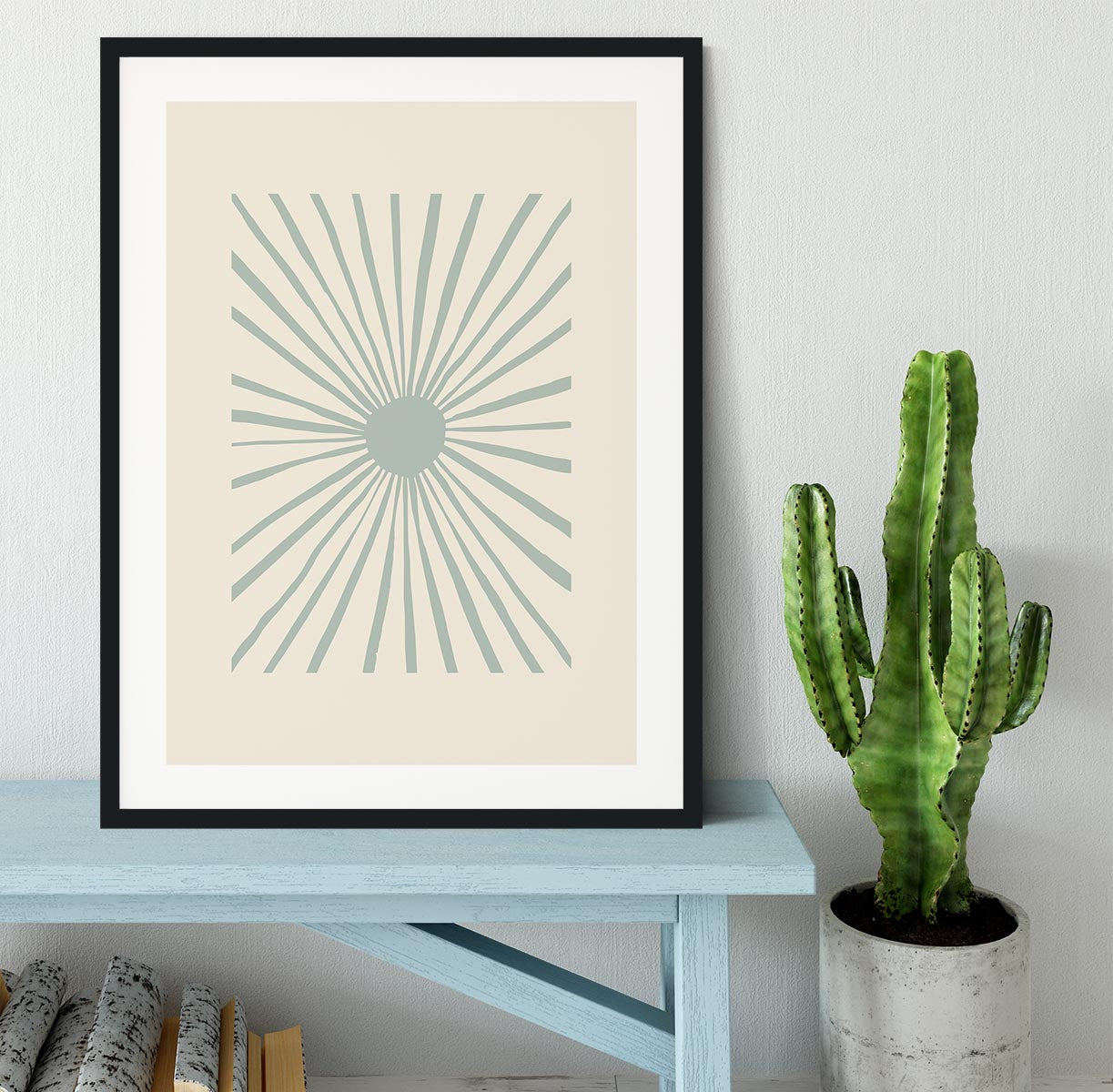 The Sun Grey Framed Print - Canvas Art Rocks - 1