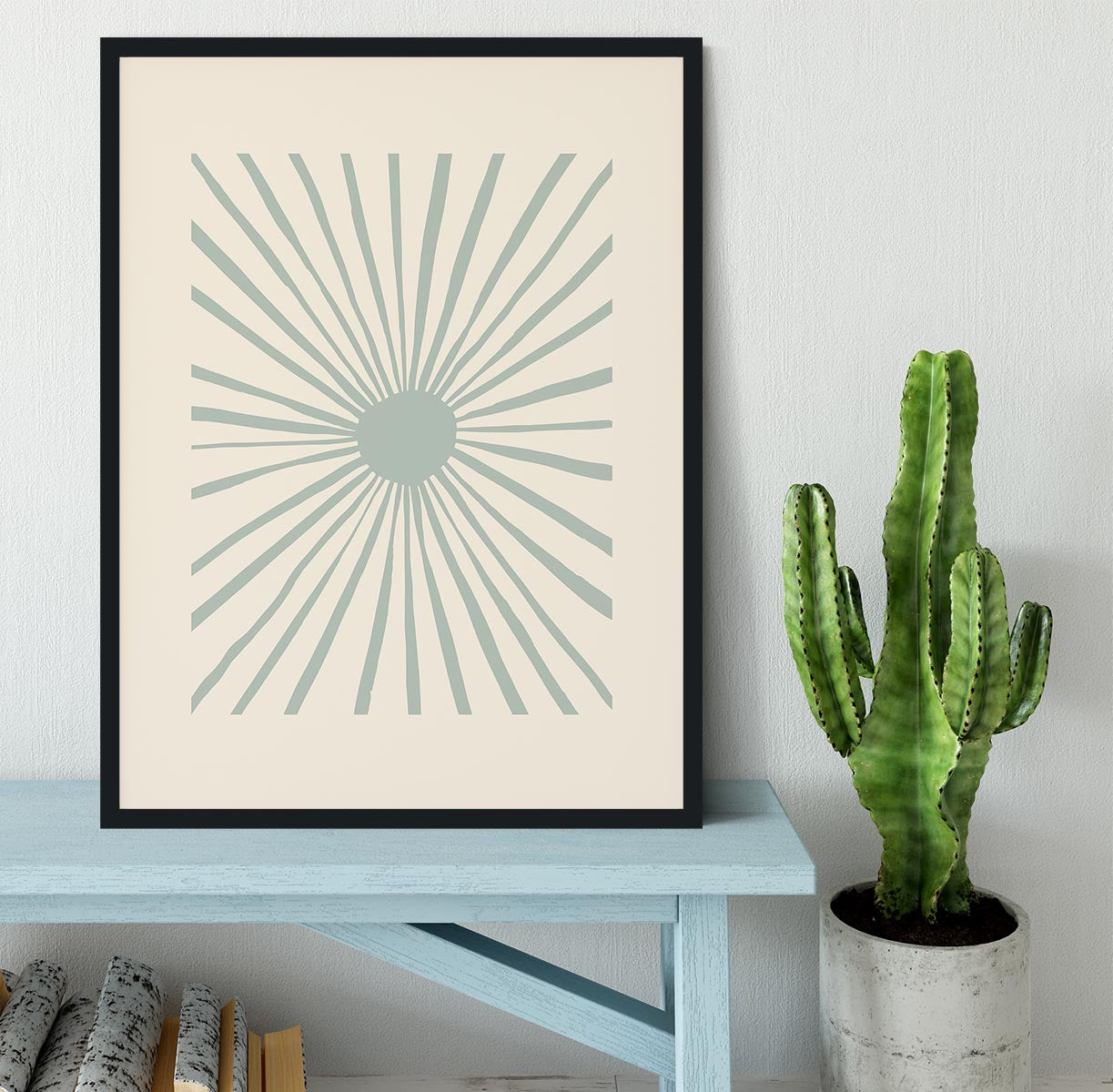 The Sun Grey Framed Print - Canvas Art Rocks - 2