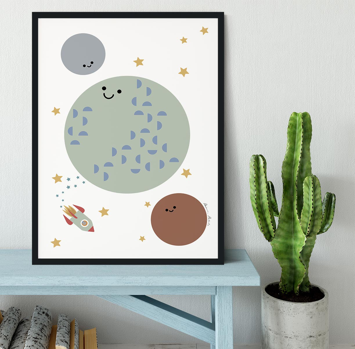 Solar Earth Moon Framed Print - Canvas Art Rocks - 2
