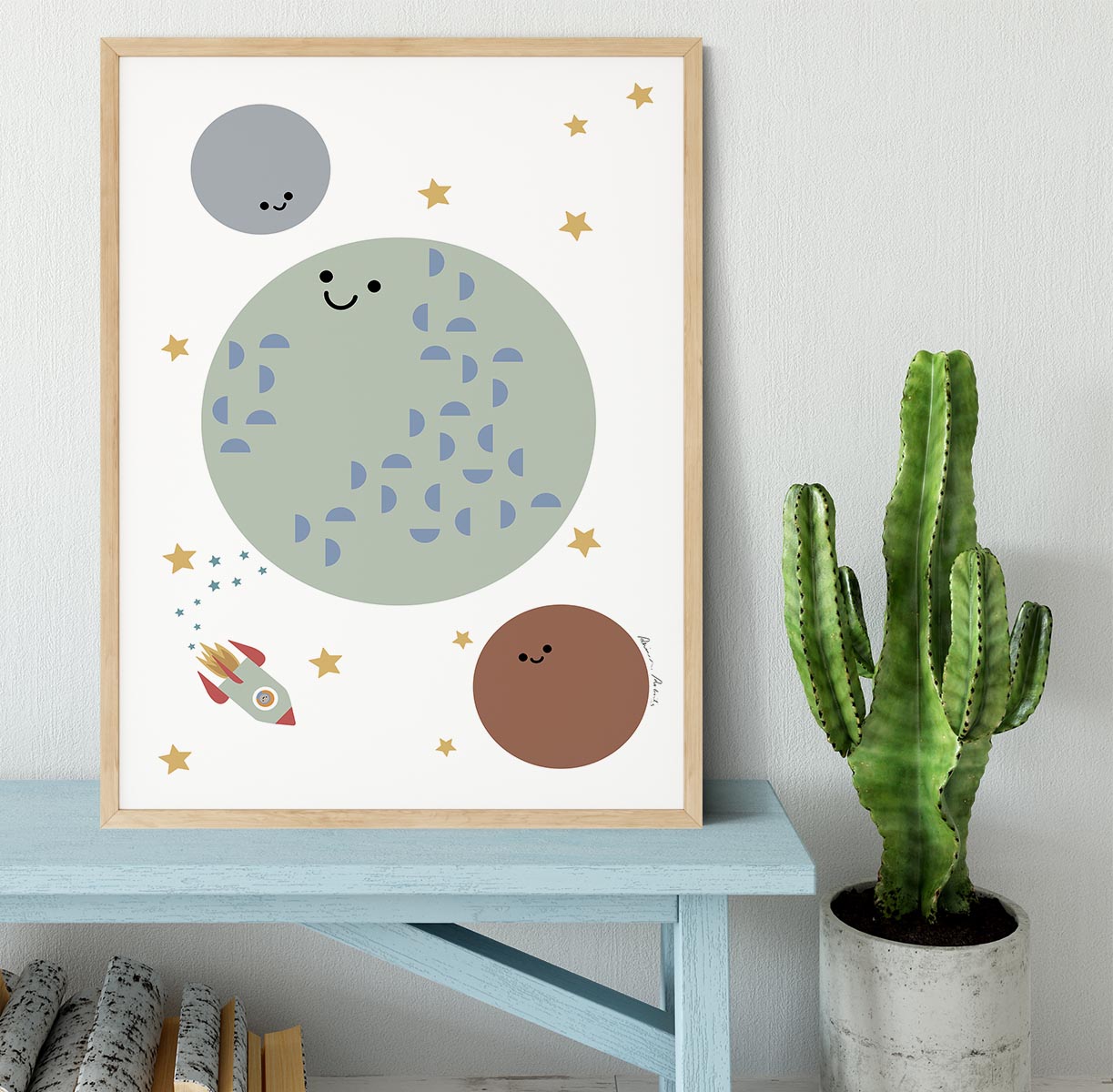 Solar Earth Moon Framed Print - Canvas Art Rocks - 4