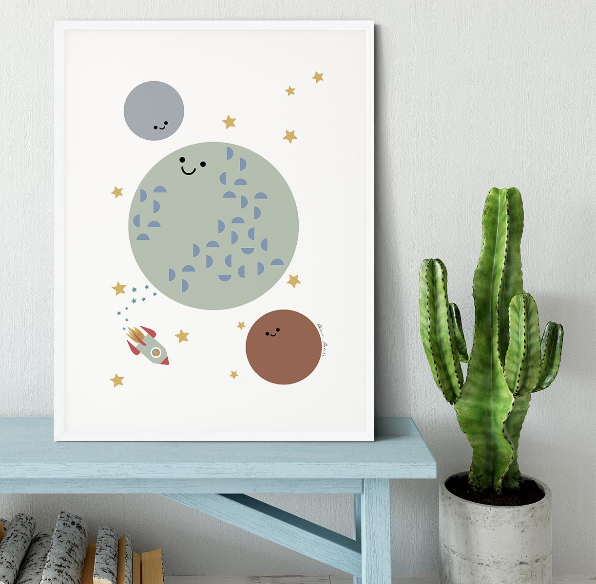 Solar Earth Moon Framed Print - Canvas Art Rocks - 5