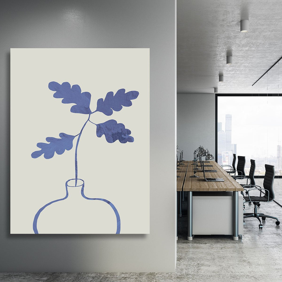 Blue Oak Plant Canvas Print or Poster - Canvas Art Rocks - 3