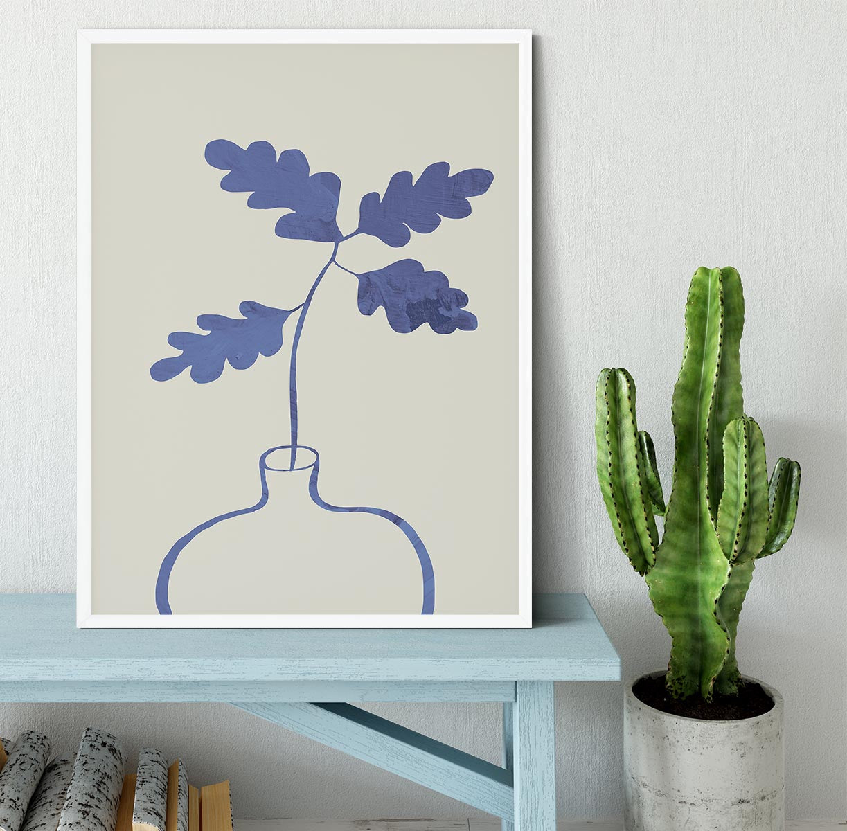 Blue Oak Plant Framed Print - 1x -6