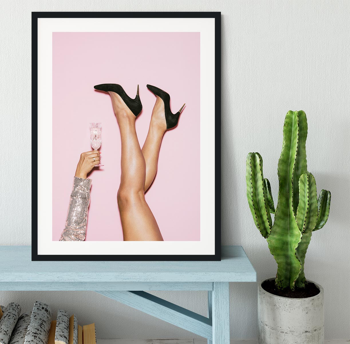 Cheers Disco Heels Framed Print - Canvas Art Rocks - 1