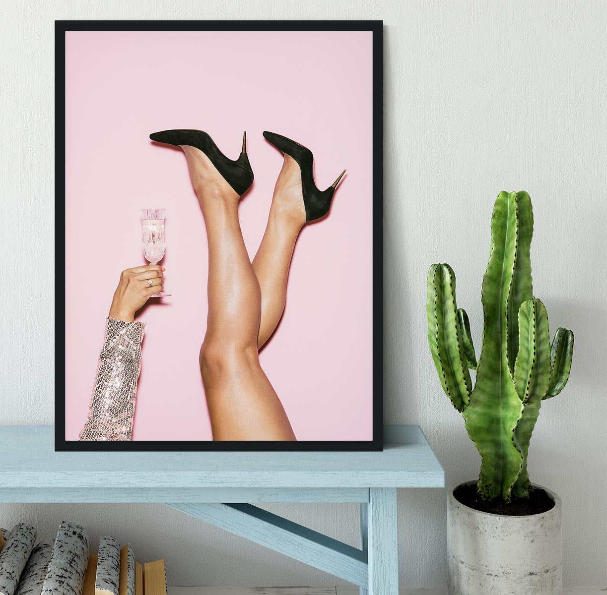 Cheers Disco Heels Framed Print - Canvas Art Rocks - 2