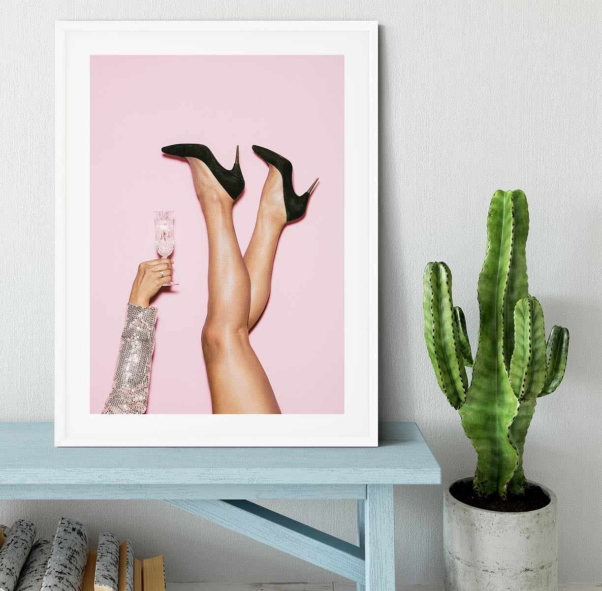 Cheers Disco Heels Framed Print - Canvas Art Rocks - 5