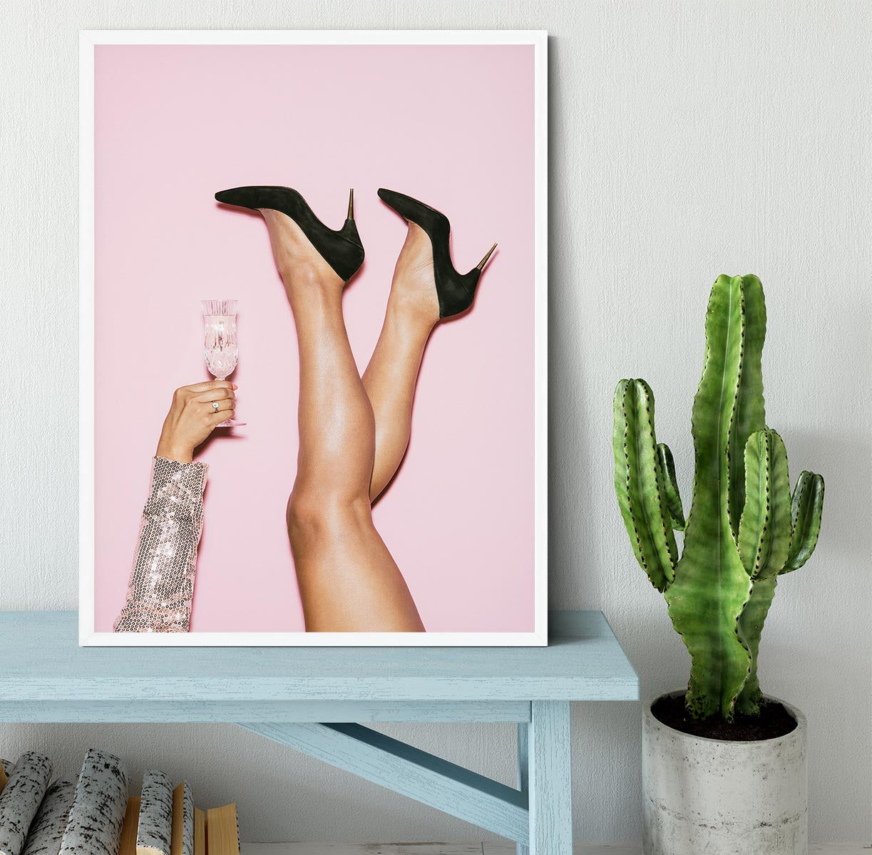 Cheers Disco Heels Framed Print - Canvas Art Rocks -6