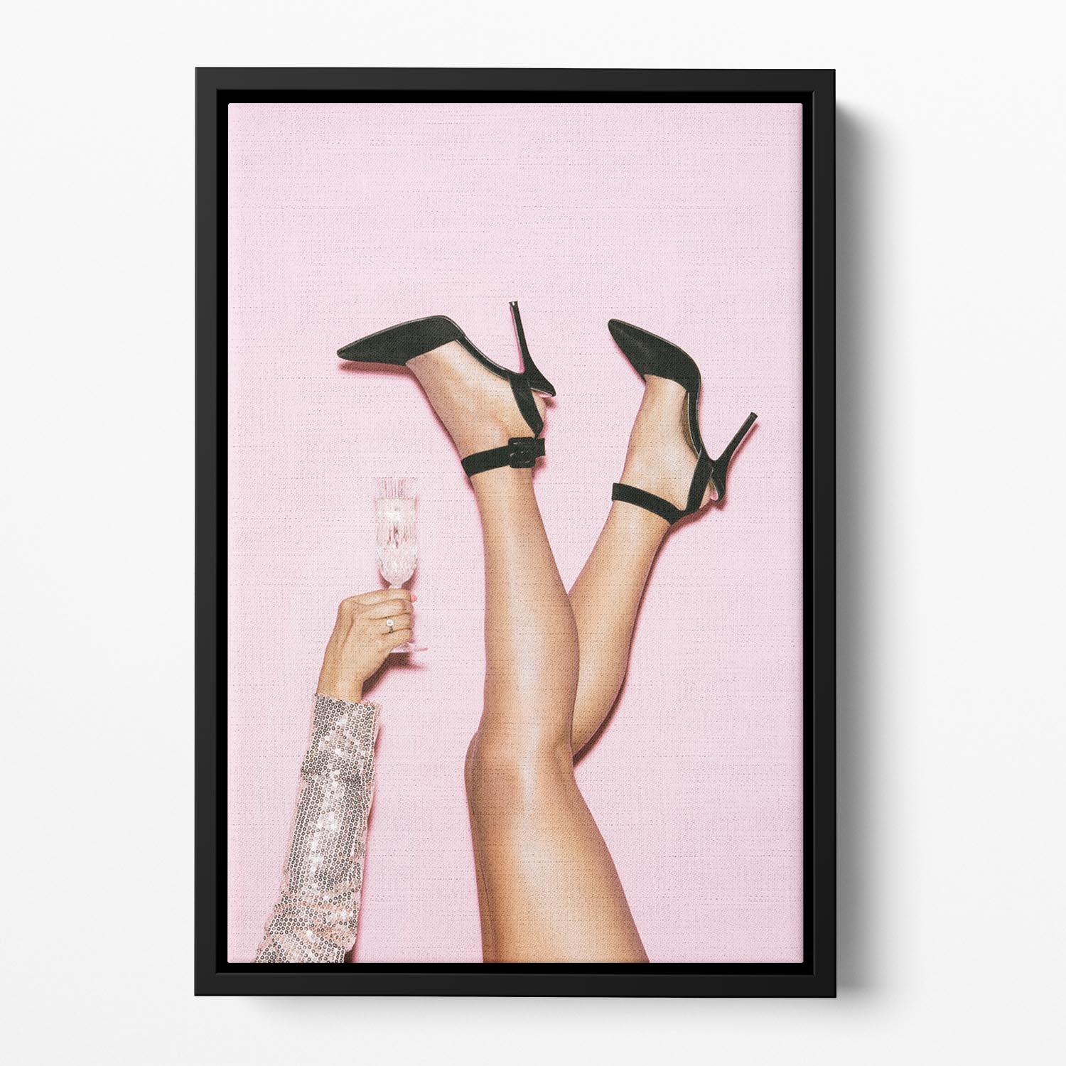 Cheers Disco Floating Framed Canvas - Canvas Art Rocks - 2