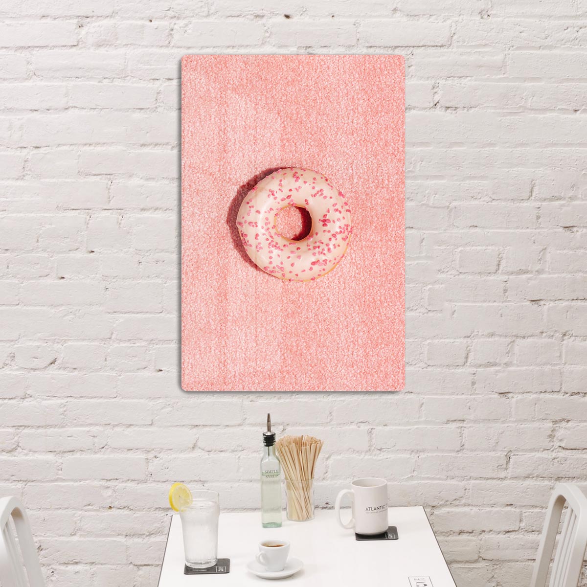 Pink Doughnut HD Metal Print - Canvas Art Rocks - 2