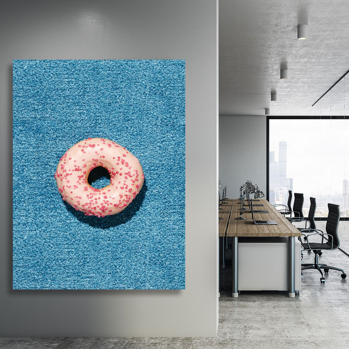 Blue Doughnut Canvas Print or Poster - Canvas Art Rocks - 3