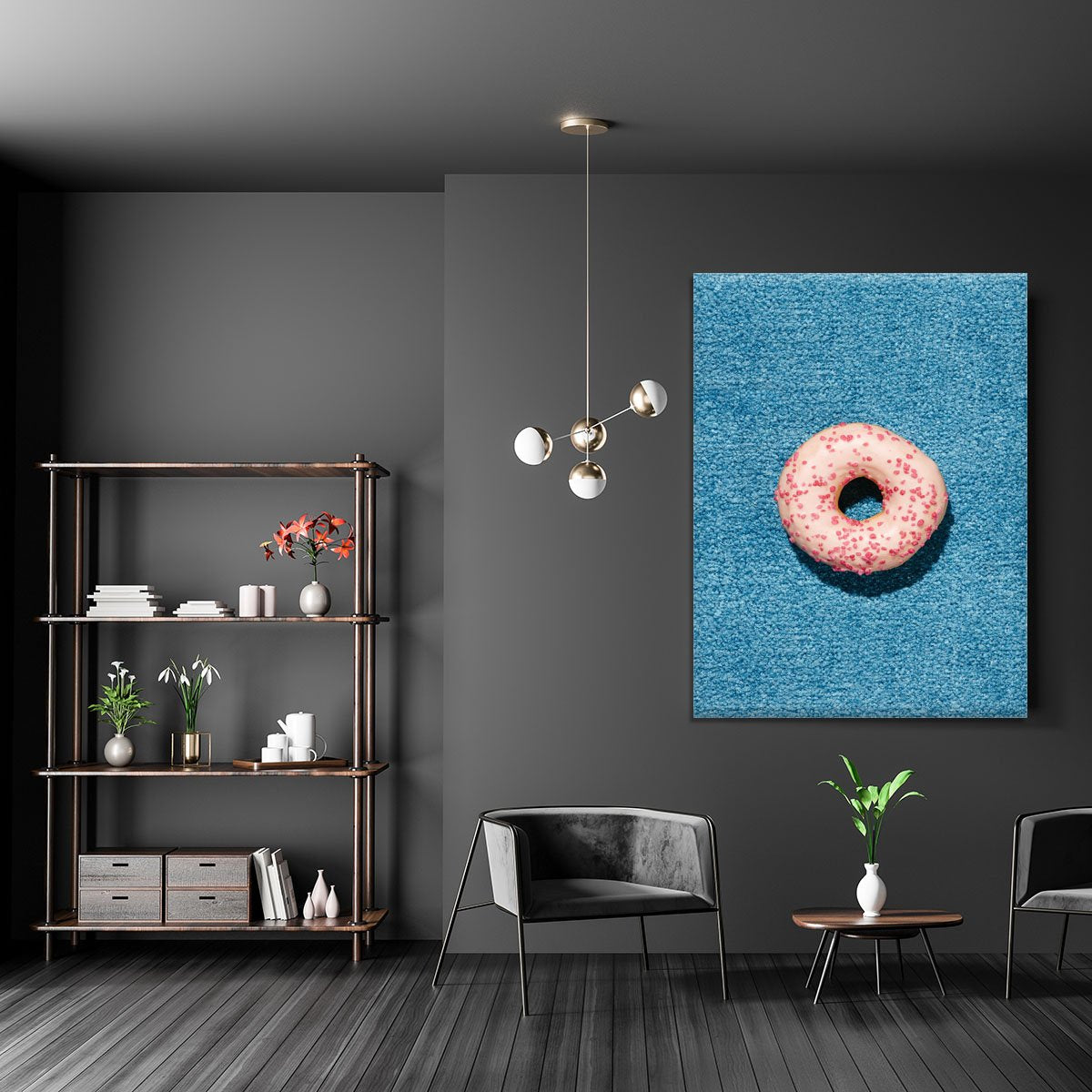 Blue Doughnut Canvas Print or Poster - Canvas Art Rocks - 5