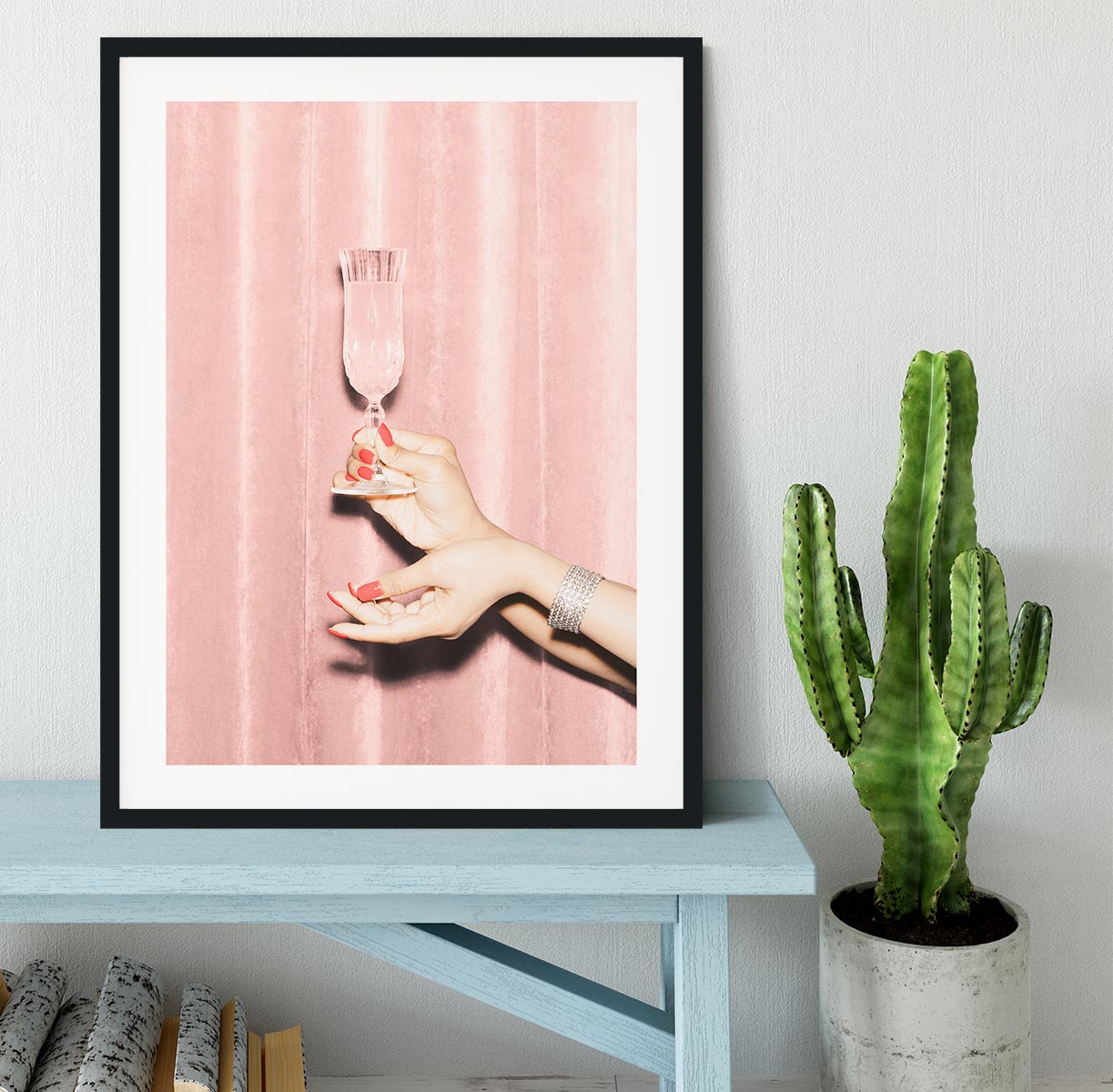 Here's To Pink 01 Framed Print - Canvas Art Rocks - 1