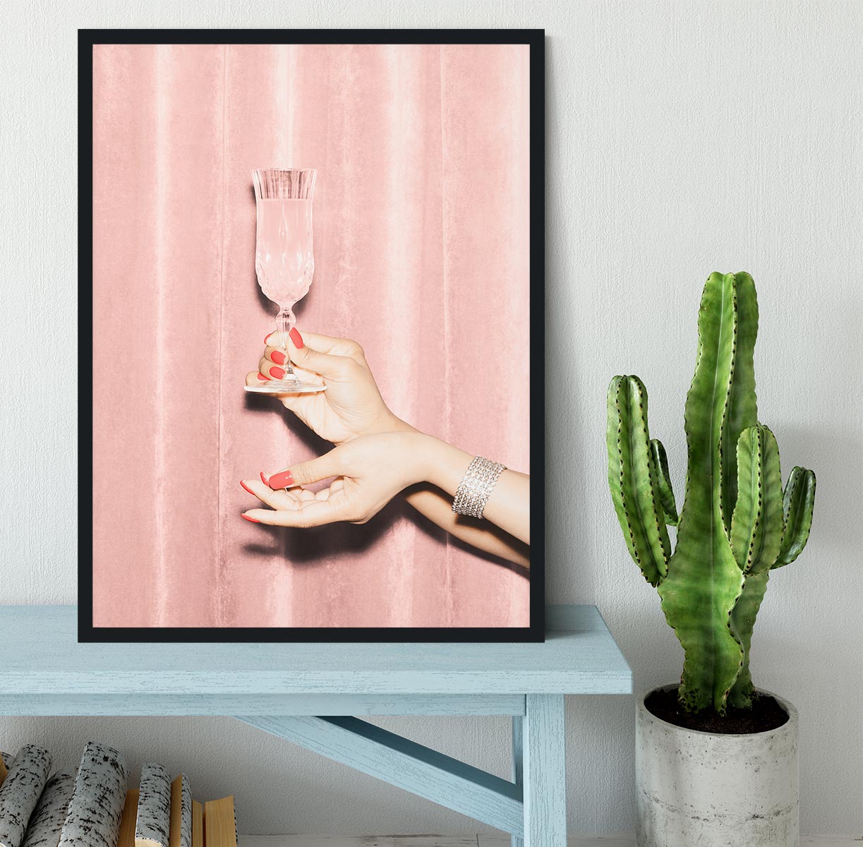 Here's To Pink 01 Framed Print - Canvas Art Rocks - 2