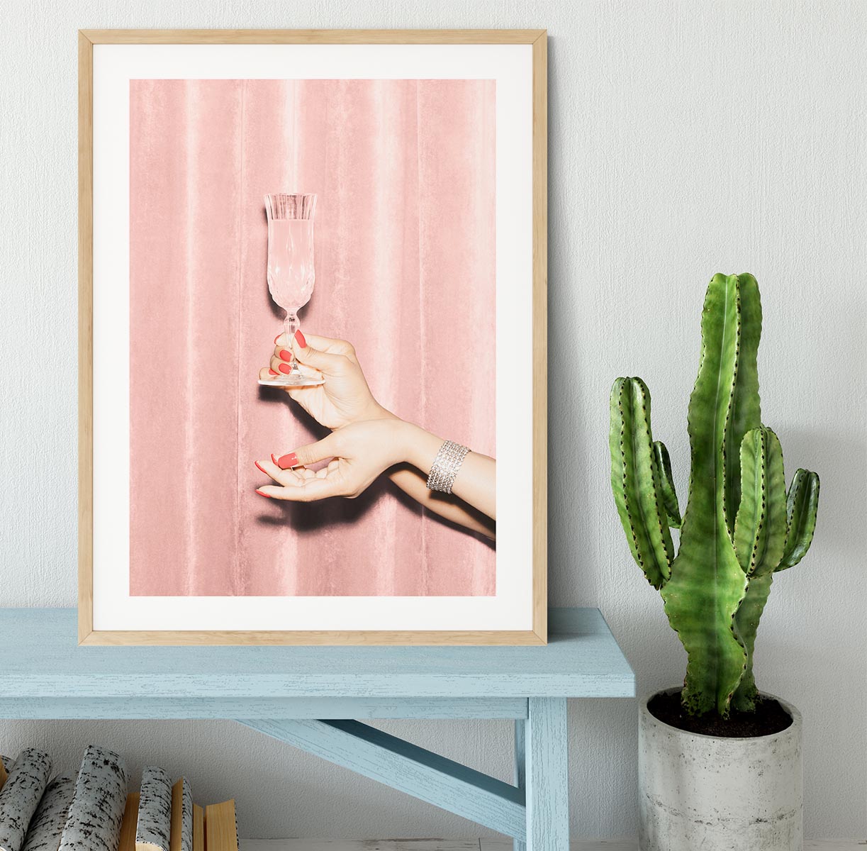 Here's To Pink 01 Framed Print - Canvas Art Rocks - 3