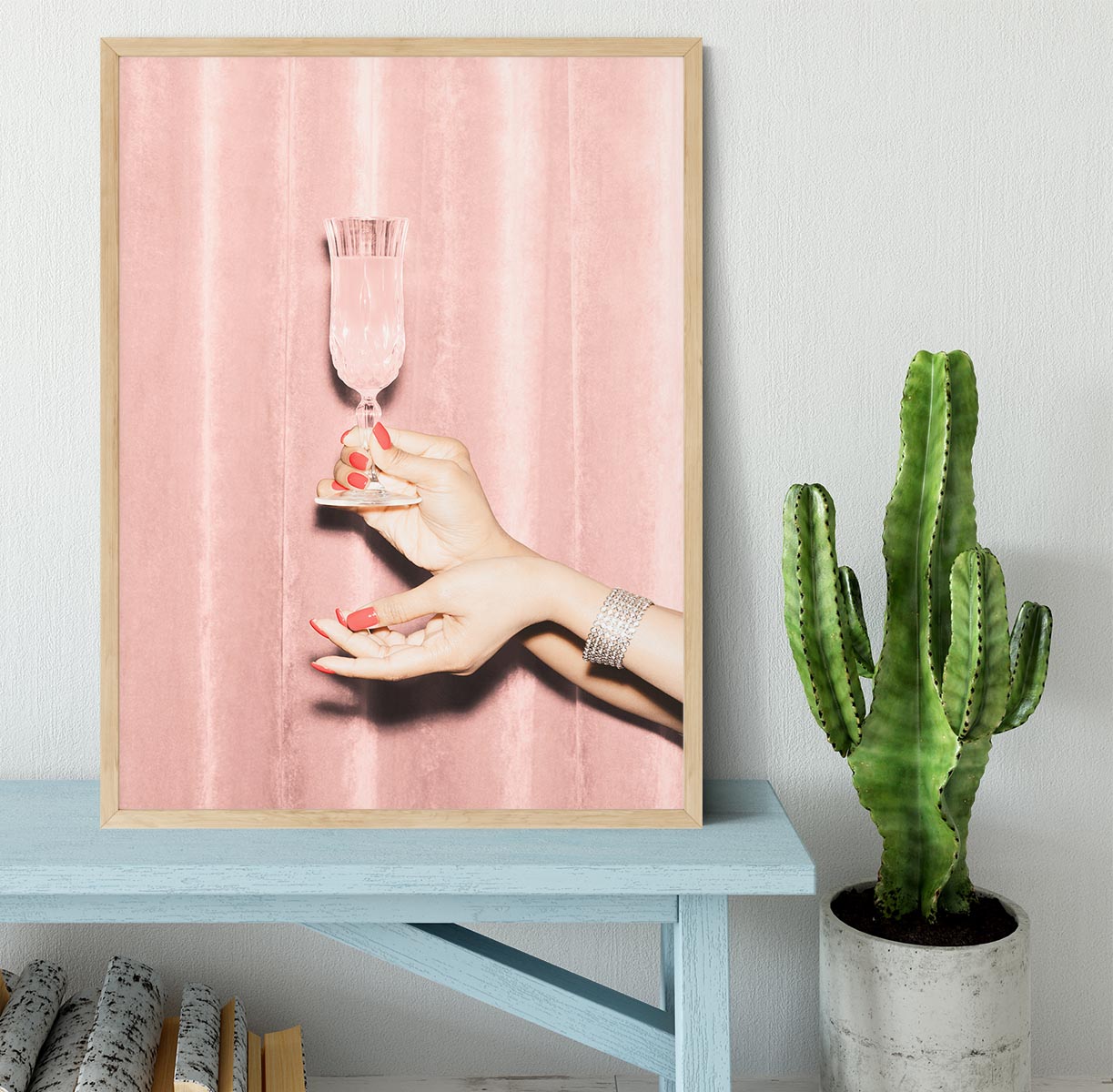 Here's To Pink 01 Framed Print - Canvas Art Rocks - 4
