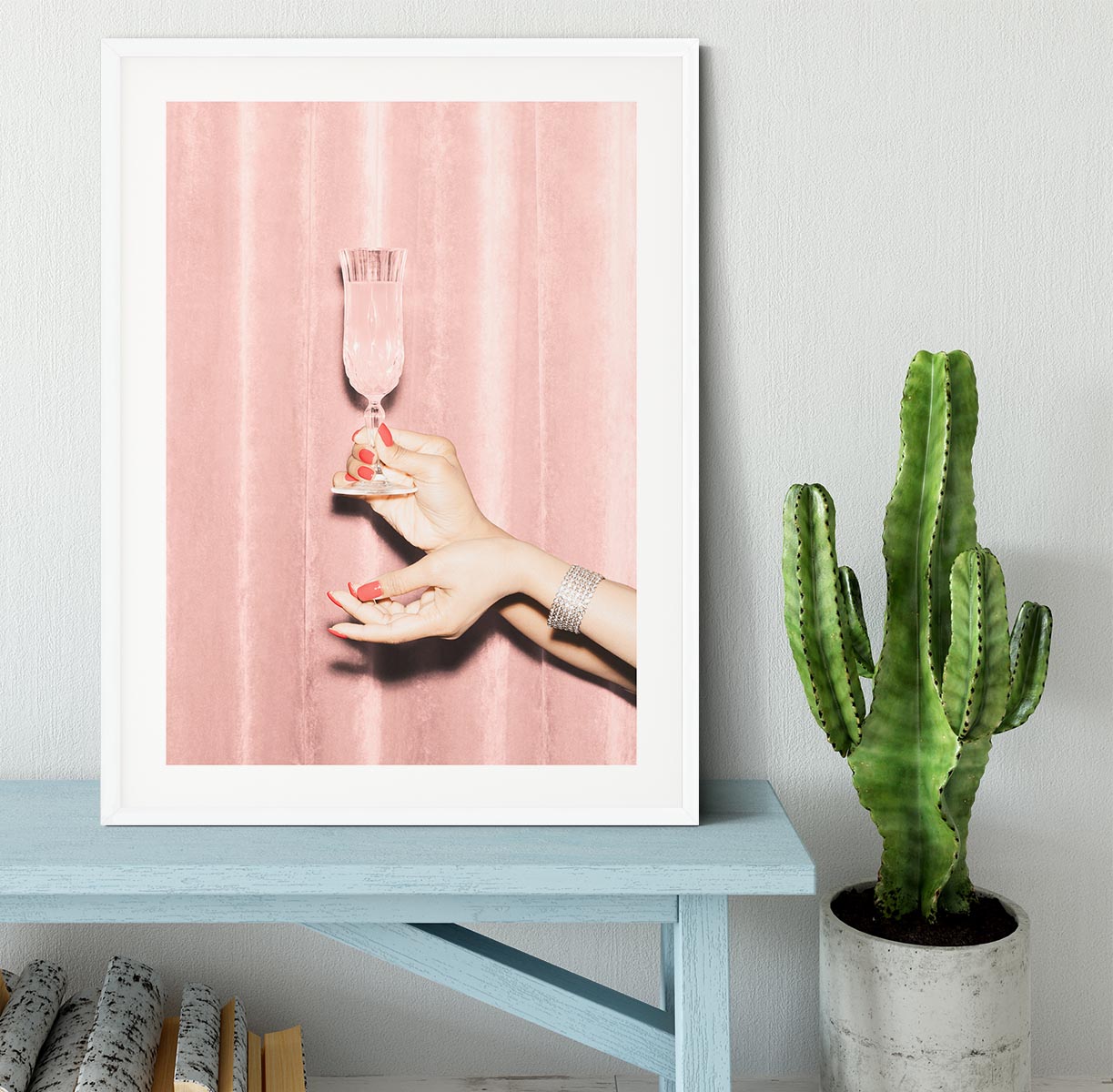 Here's To Pink 01 Framed Print - Canvas Art Rocks - 5
