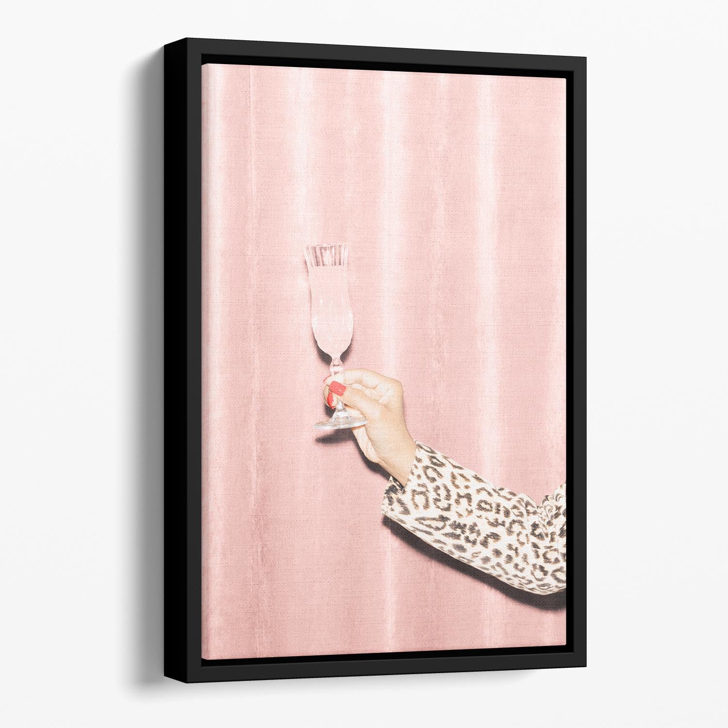 Here's To Pink 04 Floating Framed Canvas - Canvas Art Rocks - 1