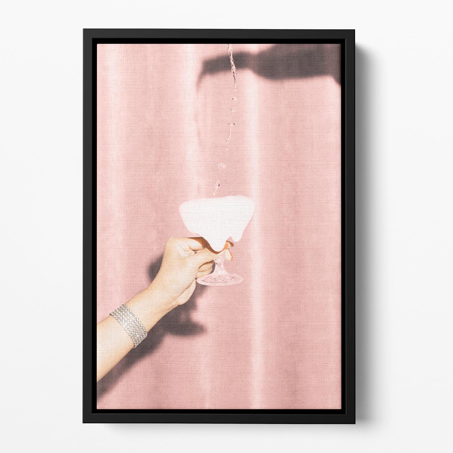 Here's To Pink 04 Floating Framed Canvas - Canvas Art Rocks - 2