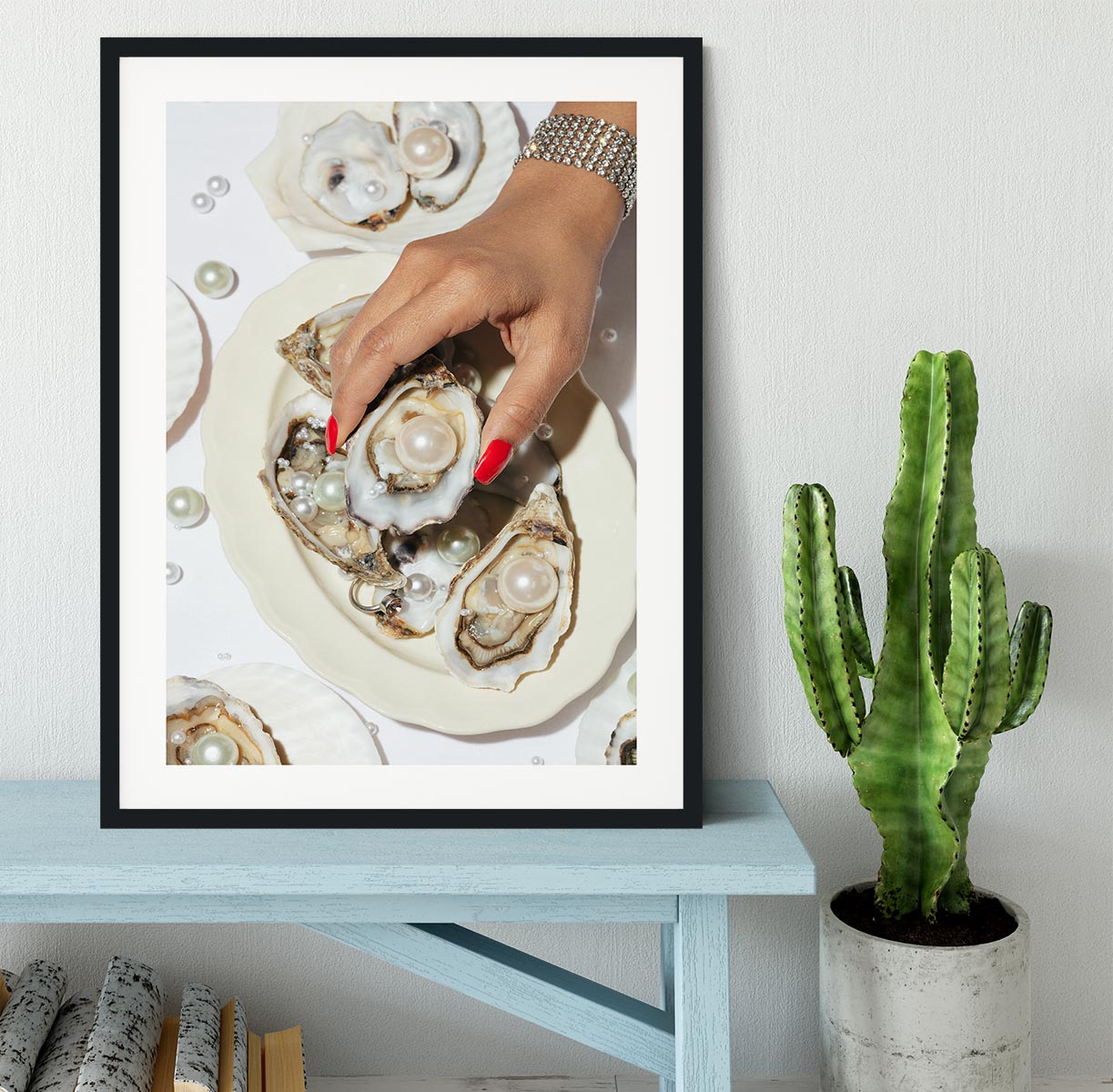 Oysters a Pearls No 02 Framed Print - Canvas Art Rocks - 1