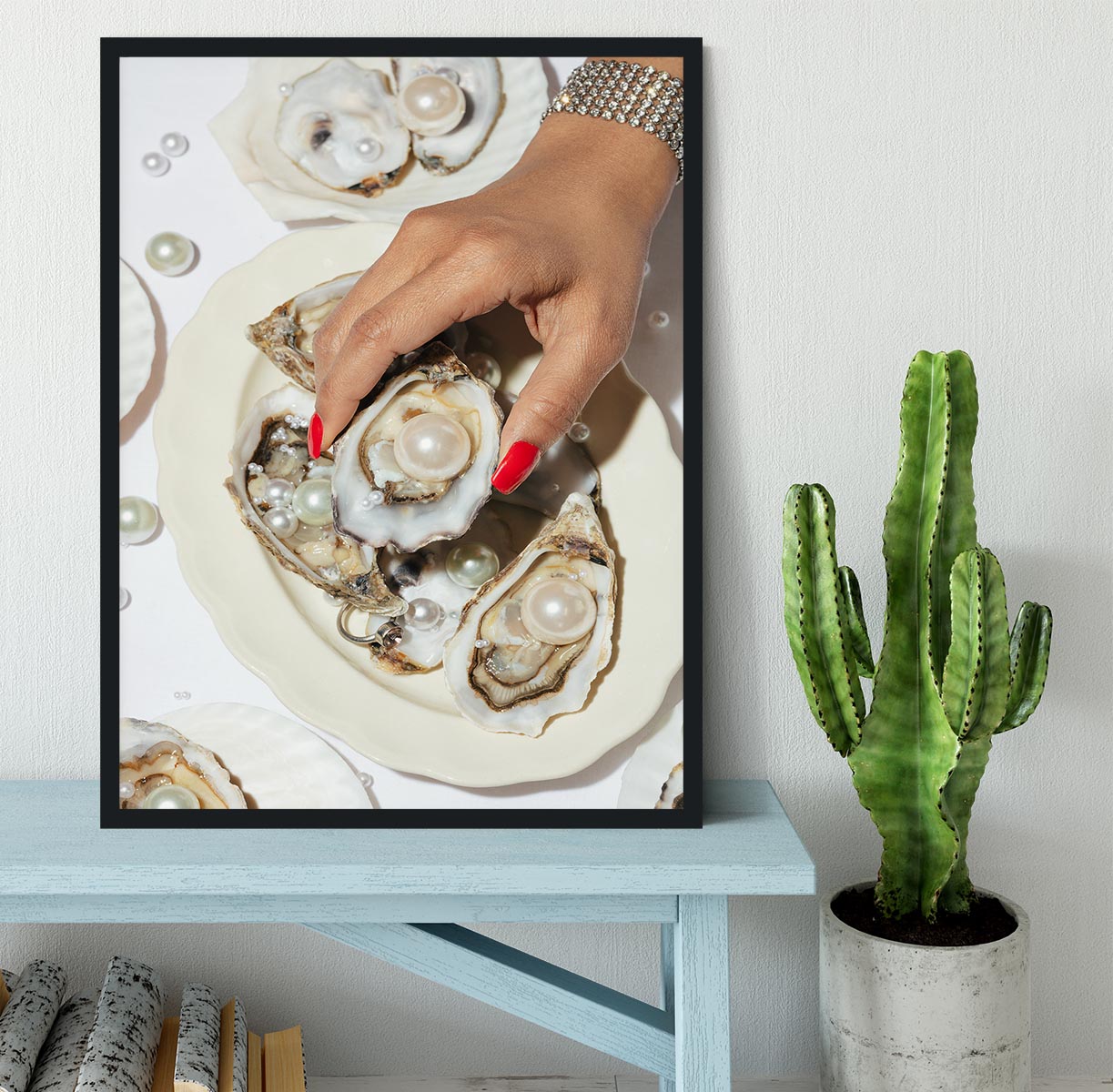 Oysters a Pearls No 02 Framed Print - Canvas Art Rocks - 2