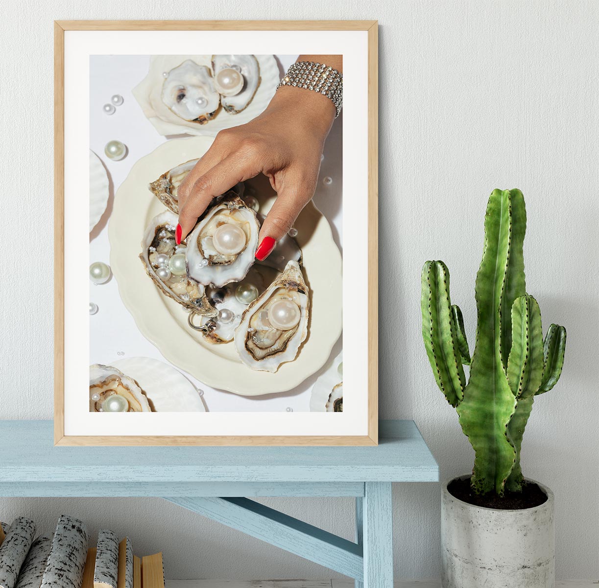 Oysters a Pearls No 02 Framed Print - Canvas Art Rocks - 3