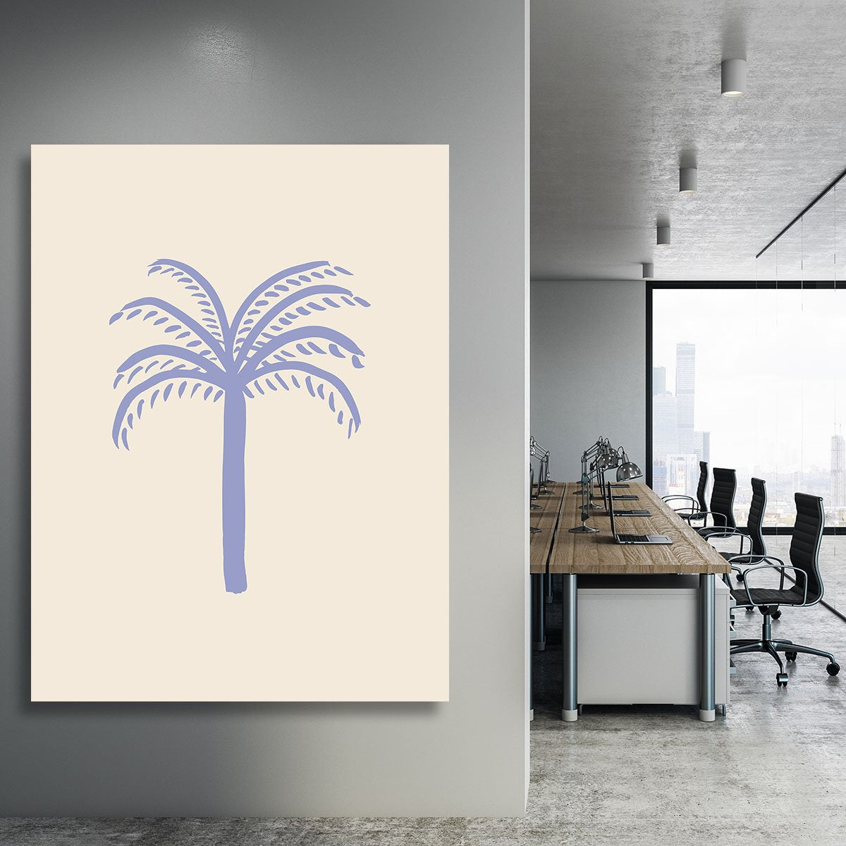 Lilac Palm Canvas Print or Poster - Canvas Art Rocks - 3