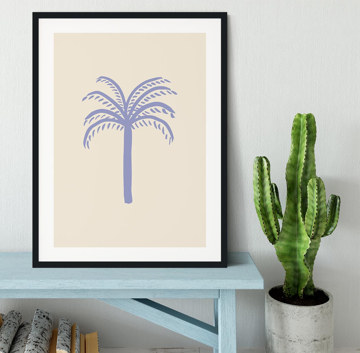 Lilac Palm Framed Print - Canvas Art Rocks - 1
