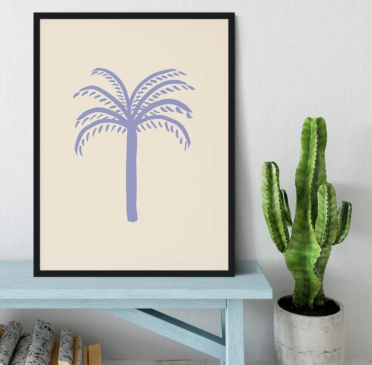 Lilac Palm Framed Print - Canvas Art Rocks - 2