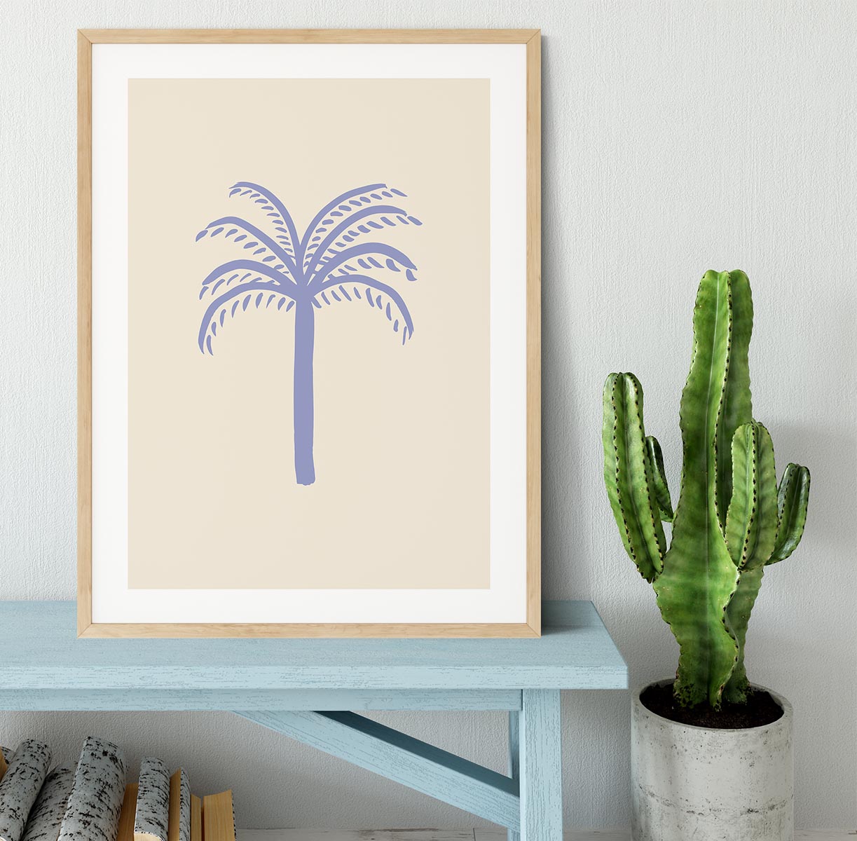 Lilac Palm Framed Print - Canvas Art Rocks - 3
