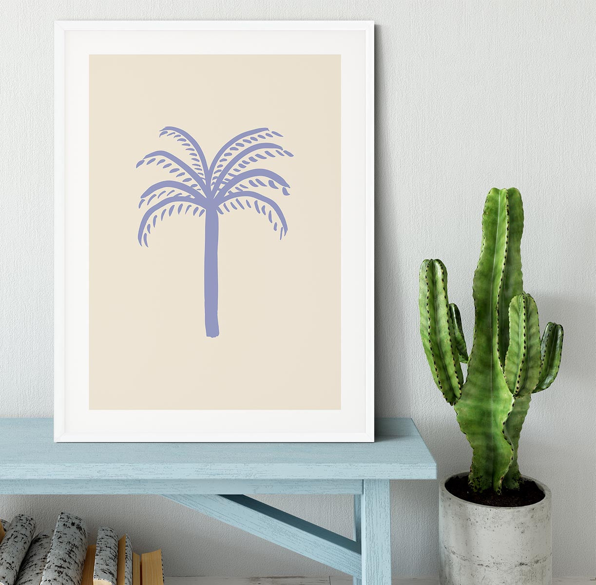 Lilac Palm Framed Print - Canvas Art Rocks - 5