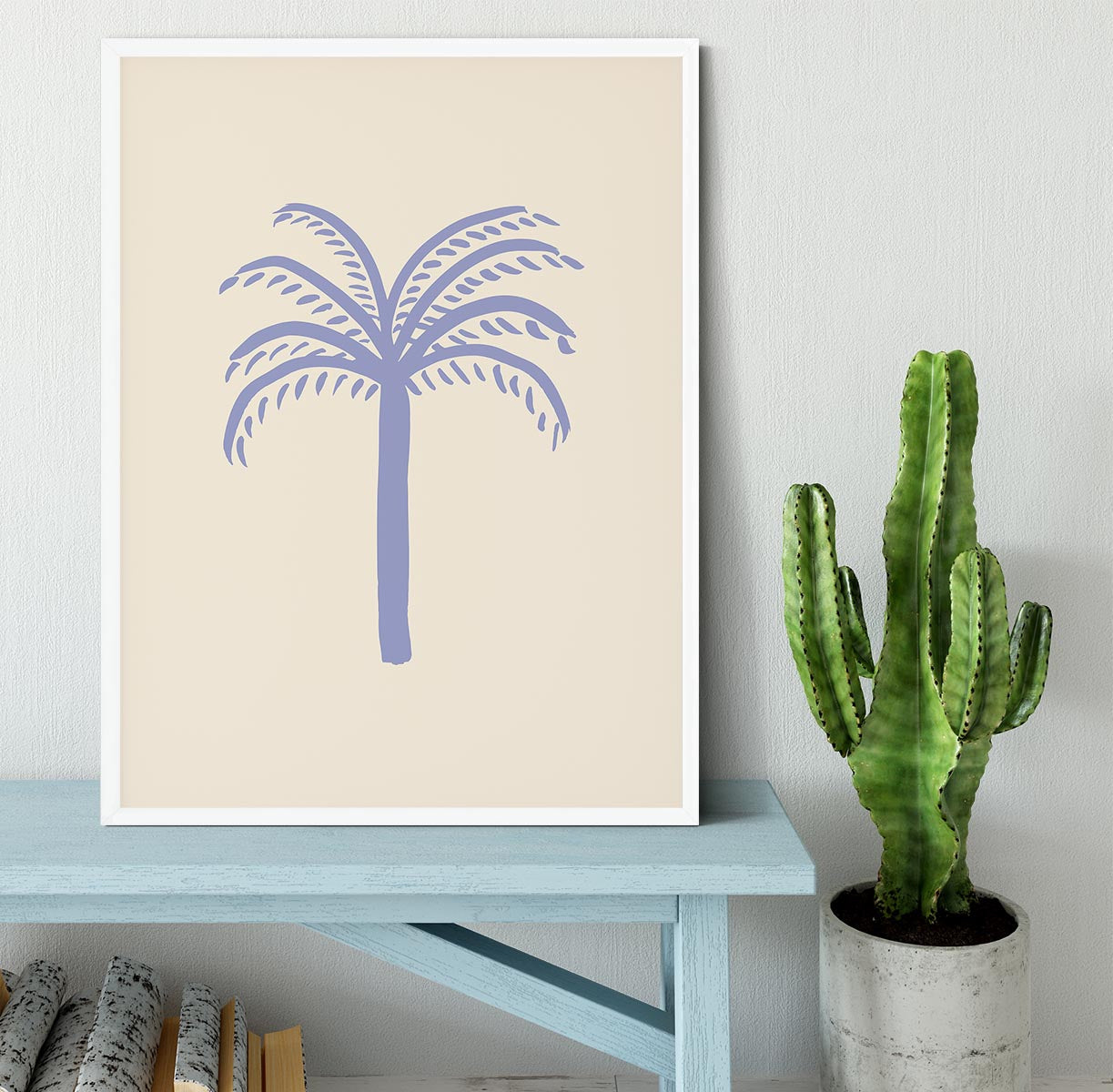 Lilac Palm Framed Print - Canvas Art Rocks -6