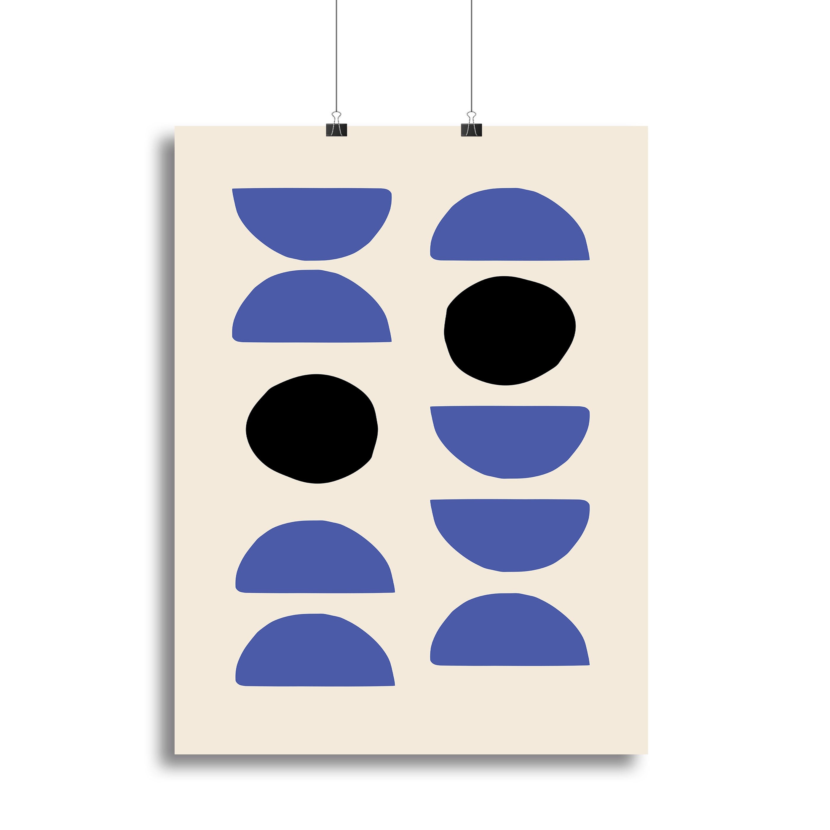 Blue Shapes Canvas Print or Poster - Canvas Art Rocks - 2