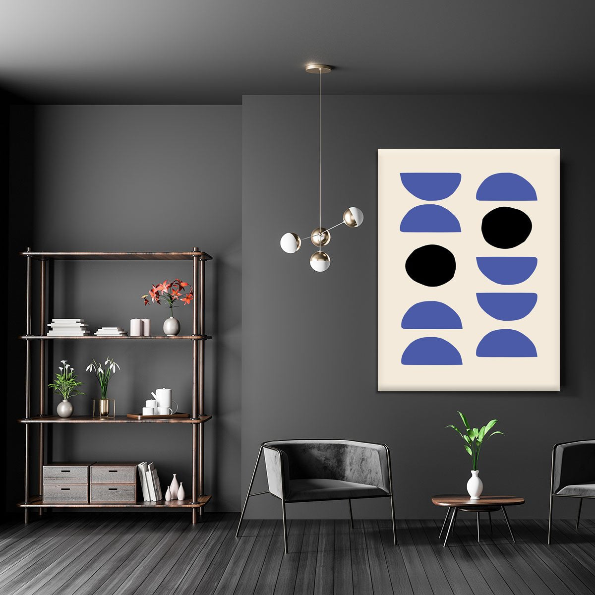 Blue Shapes Canvas Print or Poster - Canvas Art Rocks - 5