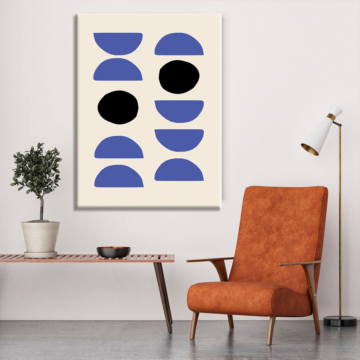 Blue Shapes Canvas Print or Poster - Canvas Art Rocks - 6