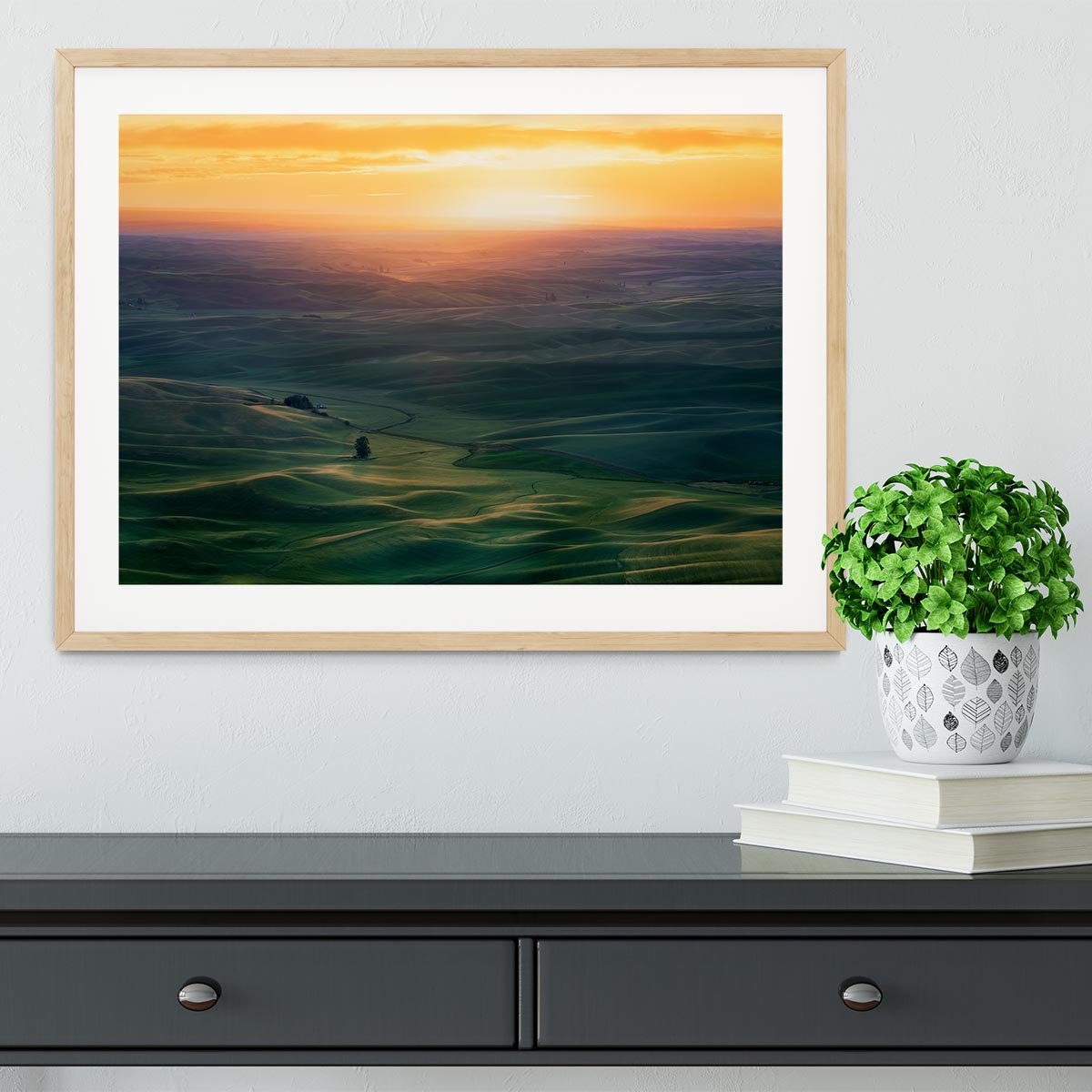 Sunset Over Colfax Framed Print - Canvas Art Rocks - 3