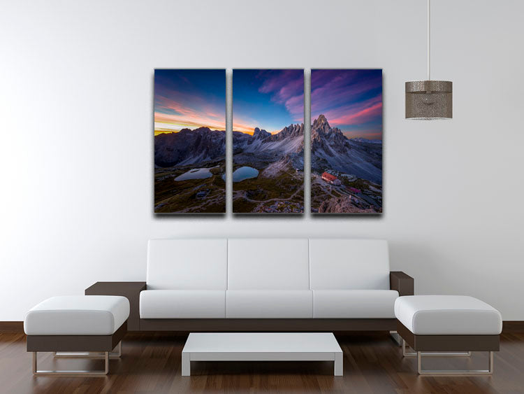 Mountainscape 3 Split Panel Canvas Print - Canvas Art Rocks - 3