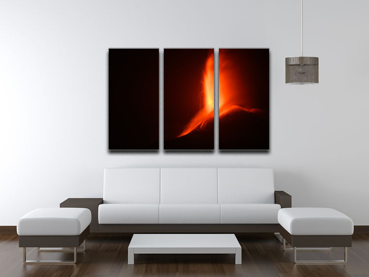 Volcanic Eruption 3 Split Panel Canvas Print - Canvas Art Rocks - 3