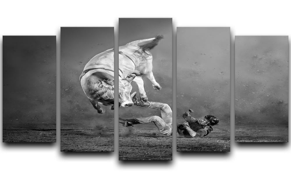 Rodeo Bull 5 Split Panel Canvas - Canvas Art Rocks - 1