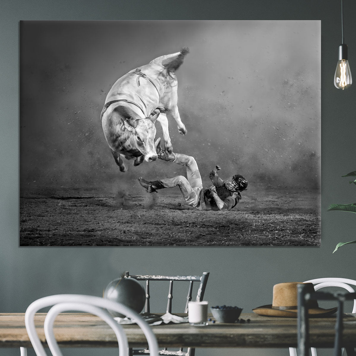 Rodeo Bull Canvas Print or Poster - Canvas Art Rocks - 3