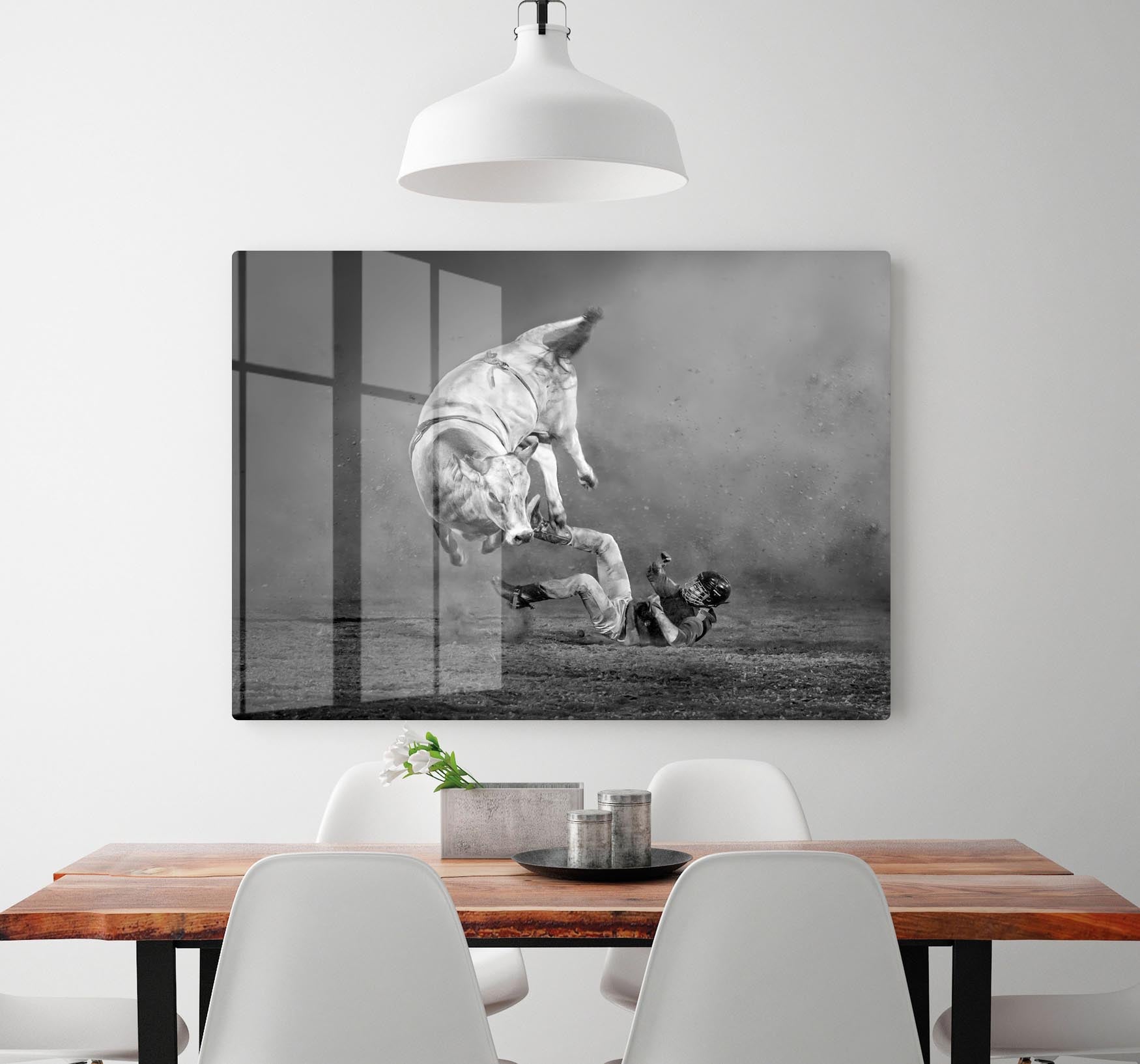 Rodeo Bull HD Metal Print - Canvas Art Rocks - 2