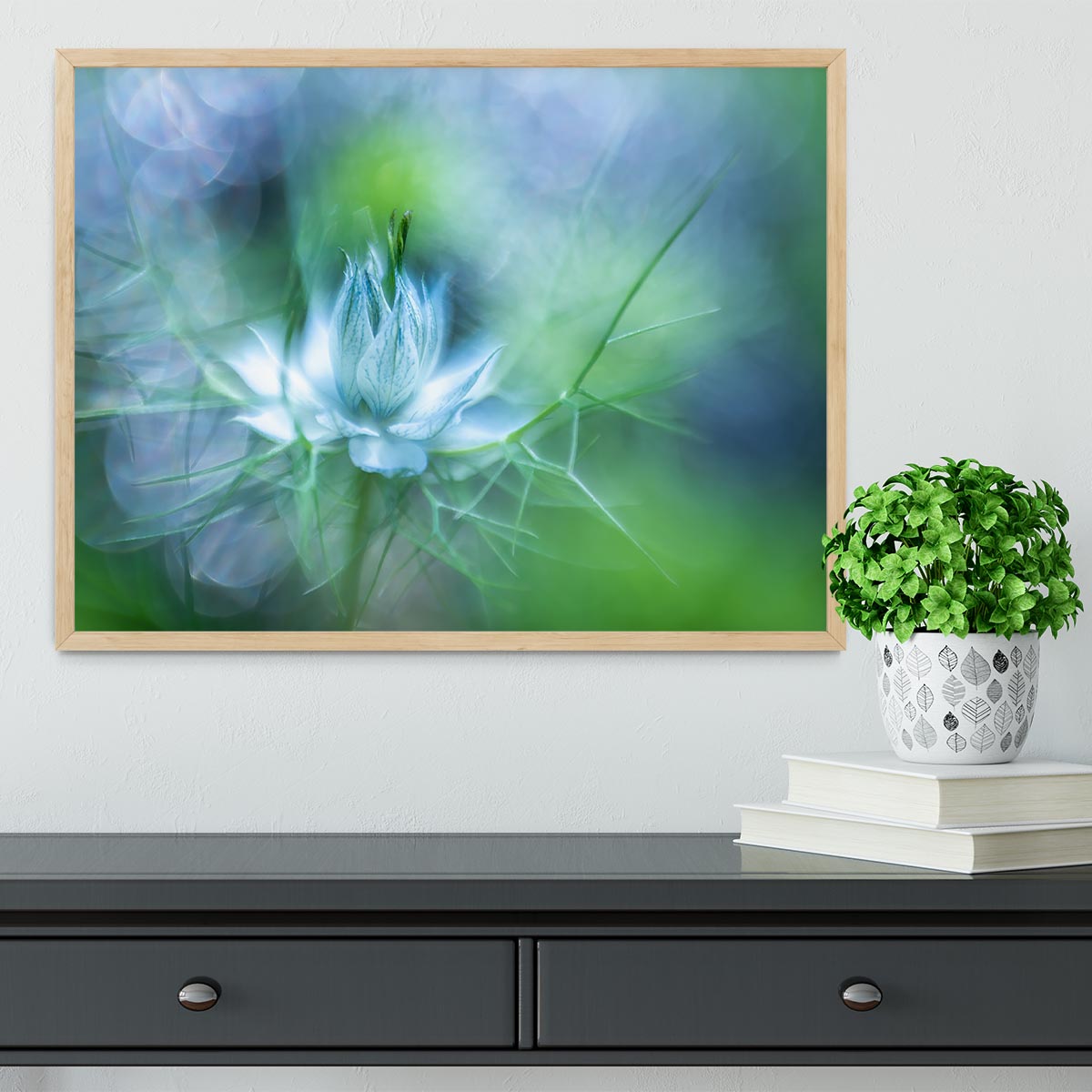 Blue Flower Framed Print - Canvas Art Rocks - 4