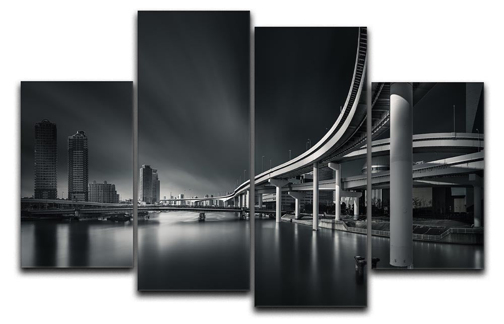 Mirage of Tokyo city 4 Split Panel Canvas - Canvas Art Rocks - 1