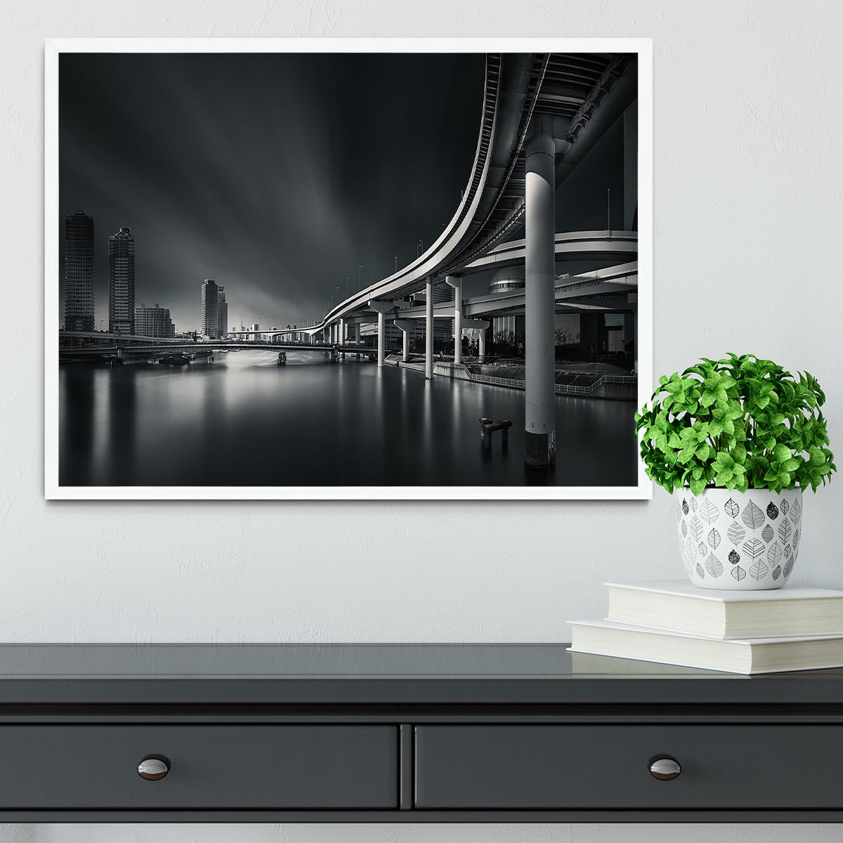 Mirage of Tokyo city Framed Print - Canvas Art Rocks -6