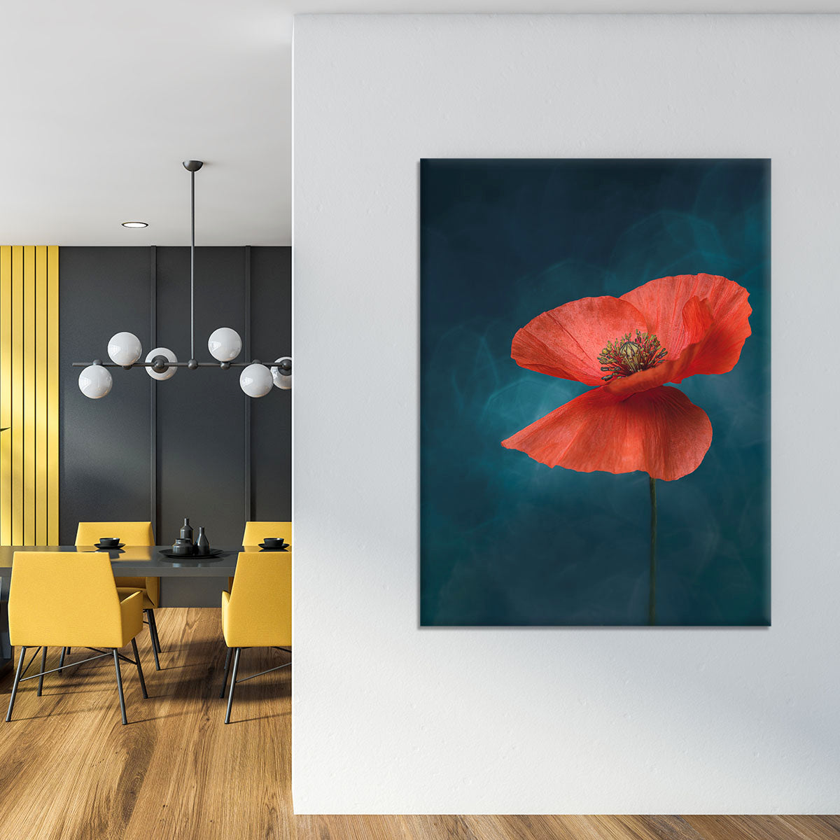 A Single Red Flower Canvas Print or Poster - Canvas Art Rocks - 4