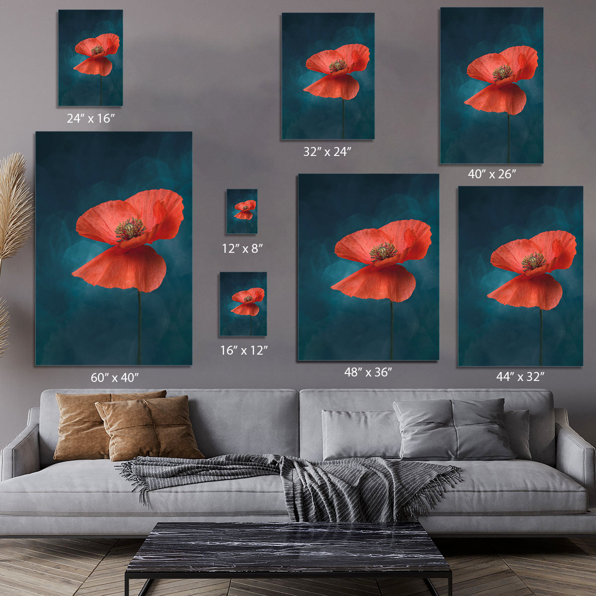 A Single Red Flower Canvas Print or Poster - Canvas Art Rocks - 7