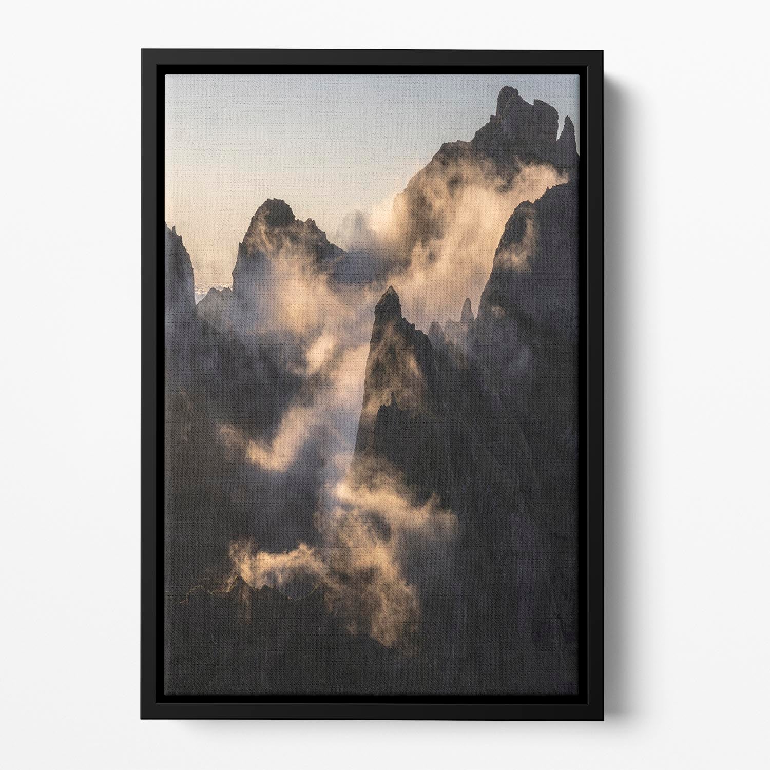 Dusky Mountains Floating Framed Canvas - Canvas Art Rocks - 2