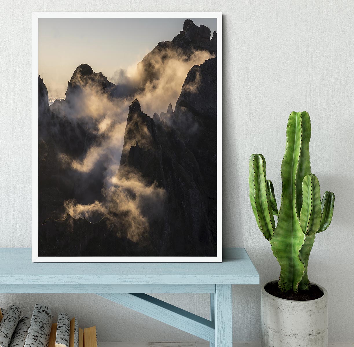 Dusky Mountains Framed Print - Canvas Art Rocks -6