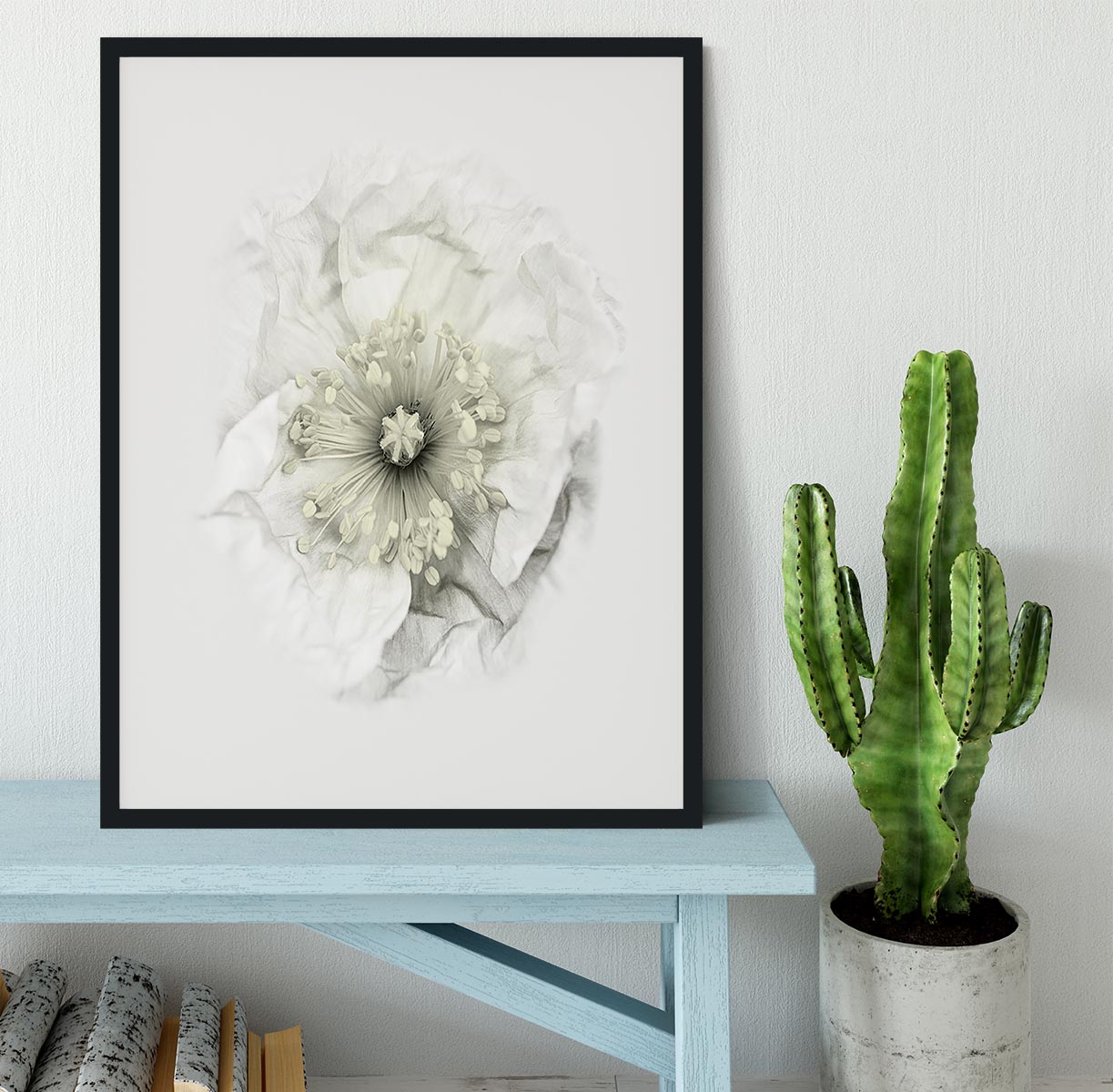 A White Poppy Framed Print - Canvas Art Rocks - 2