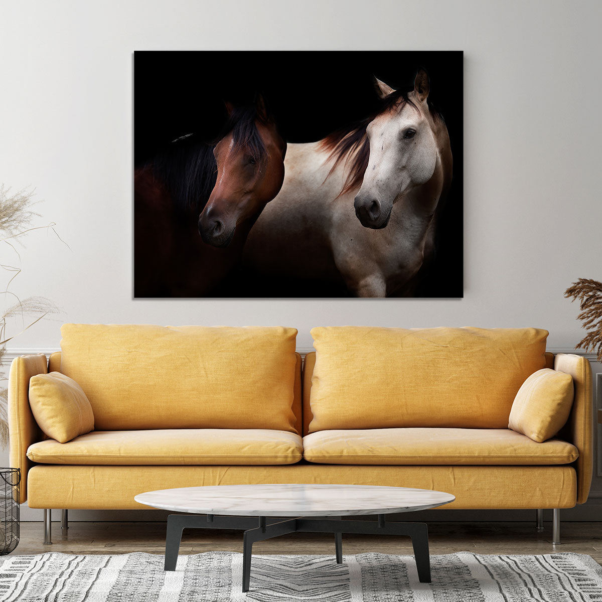 Horses In The Dark Canvas Print or Poster - Canvas Art Rocks - 4